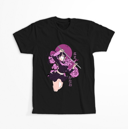 Koszulka Czarna Demon Slayer / Kimetsu no Yaiba / Miecz zabójcy demonów - WYBIERZ KOLOR KOSZULKI I FASON