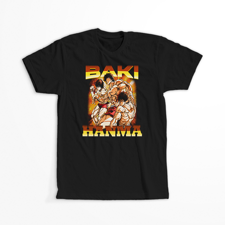 Koszulka Czarna Baki the Grappler - WYBIERZ KOLOR KOSZULKI I FASON