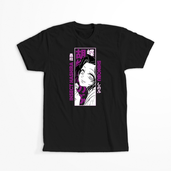 Koszulka Czarna Demon Slayer / Kimetsu no Yaiba / Miecz zabójcy demonów - WYBIERZ KOLOR KOSZULKI I FASON