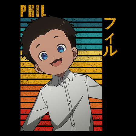 Koszulka Biała - The Promised Neverland - WYBIERZ KOLOR KOSZULKI I FASON