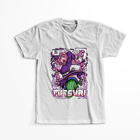 Koszulka Biała Demon Slayer / Kimetsu no Yaiba / Miecz zabójcy demonów - WYBIERZ KOLOR KOSZULKI I FASON