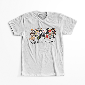 Koszulka Biała - Bungou Stray Dogs  - WYBIERZ KOLOR KOSZULKI I FASON
