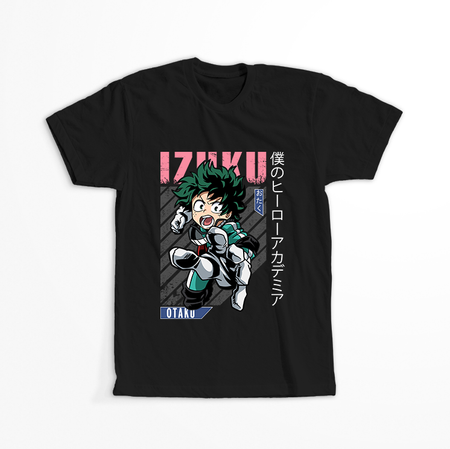 Koszulka Czarna My Hero Academia / Akademia bohaterów - WYBIERZ KOLOR KOSZULKI I FASON