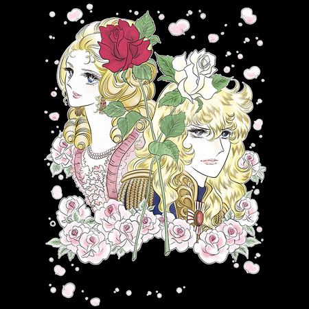 Koszulka Czarna - Lady Oscar - WYBIERZ FASON KOSZULKI