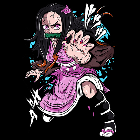 Koszulka Czarna Demon Slayer / Kimetsu no Yaiba / Miecz zabójcy demonów - WYBIERZ KOLOR KOSZULKI I FASON