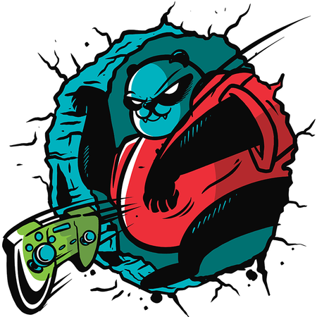 Koszulka Panda game WYBIERZ KOLOR KOSZULKI I FASON