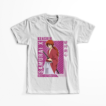 Koszulka Biała Rurouni Kenshin WYBIERZ KOLOR KOSZULKI I FASON
