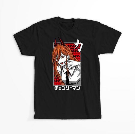 Koszulka Czarna Chainsaw Man WYBIERZ KOLOR KOSZULKI I FASON