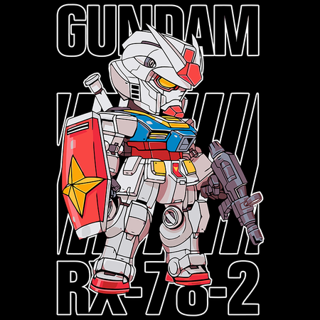 Koszulka Biała Gundam - WYBIERZ KOLOR KOSZULKI I FASON