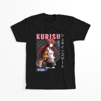 Koszulka Czarna - Steins;Gate - WYBIERZ KOLOR KOSZULKI I FASON