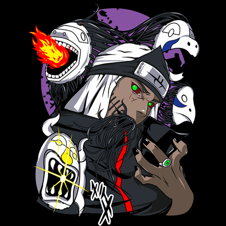 Koszulka Czarna Naruto / Boruto - WYBIERZ KOLOR KOSZULKI I FASON