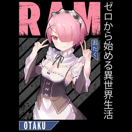 Koszulka Biała Re:Zero - WYBIERZ KOLOR KOSZULKI I FASON