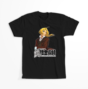 Koszulka Czarna Fullmetal Alchemist - WYBIERZ KOLOR KOSZULKI I FASON