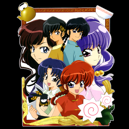 Koszulka Czarna Ranma 1/2 - WYBIERZ KOLOR KOSZULKI I FASON