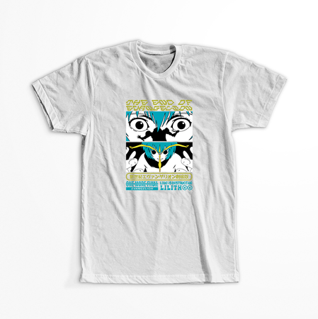 Koszulka Biała Neon Genesis Evangelion - WYBIERZ KOLOR KOSZULKI I FASON