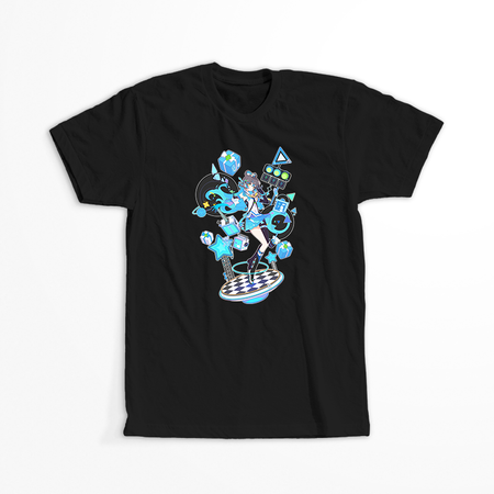 Koszulka Czarna Vocaloid Hatsune Miku - WYBIERZ KOLOR KOSZULKI I FASON