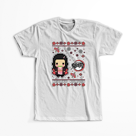 Koszulka Biała Demon Slayer / Kimetsu no Yaiba / Miecz zabójcy demonów - WYBIERZ KOLOR KOSZULKI I FASON