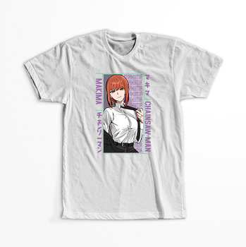 Koszulka Biała Chainsaw Man WYBIERZ KOLOR KOSZULKI I FASON