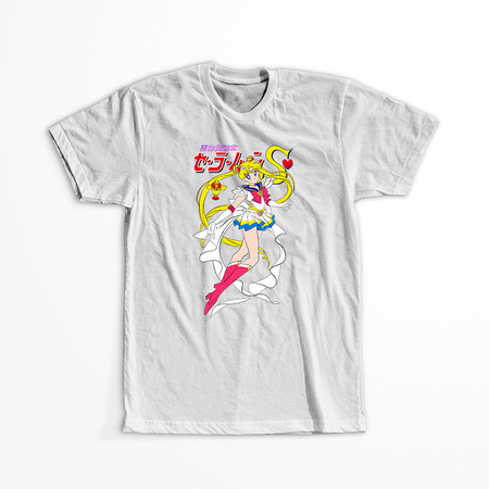 Koszulka Biała - Czarodziejka z księżyca / Sailor Moon - WYBIERZ KOLOR KOSZULKI I FASON