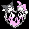 Torba z uszami z Kuromi & My Melody 