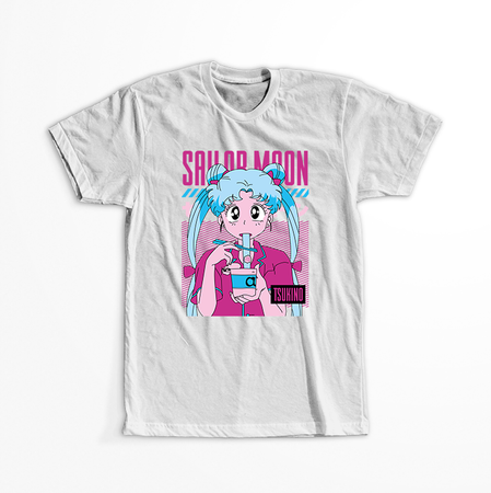 Koszulka Biała - Czarodziejka z księżyca / Sailor Moon - WYBIERZ KOLOR KOSZULKI I FASON