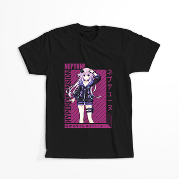 Koszulka Czarna Hyperdimension Neptunia - WYBIERZ FASON KOSZULKI