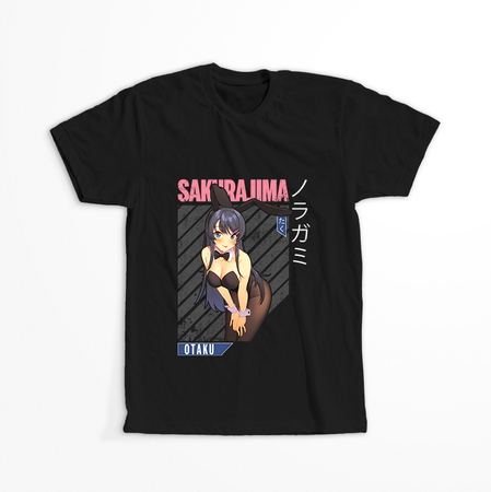 Koszulka Czarna Seishun Buta Yarou wa Bunny Girl Senpai no Yume wo Minai WYBIERZ KOLOR KOSZULKI I FASON