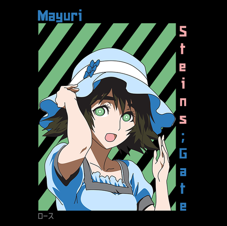 Koszulka Czarna - Steins;Gate - WYBIERZ KOLOR KOSZULKI I FASON