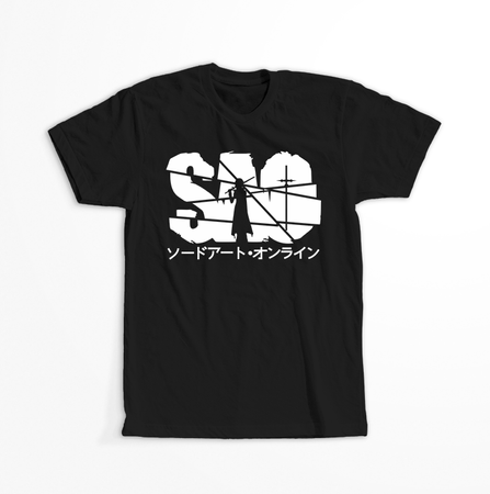 Koszulka Czarna Sword Art Online - WYBIERZ KOLOR KOSZULKI I FASON