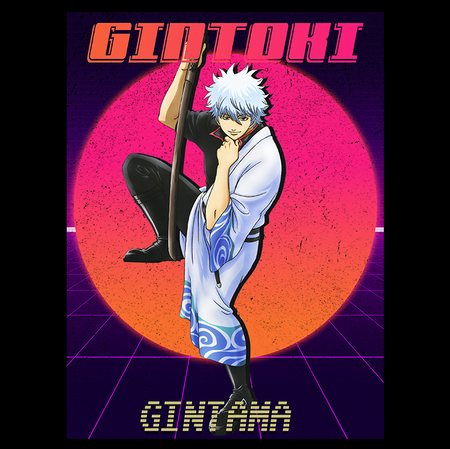 Koszulka Czarna Gintama WYBIERZ KOLOR KOSZULKI I FASON