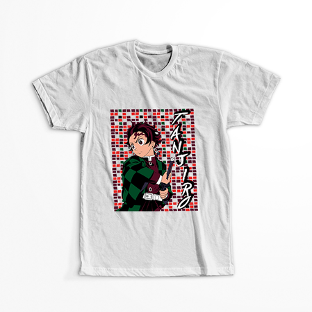 Koszulka Biała Demon Slayer / Kimetsu no Yaiba / Miecz zabójcy demonów - WYBIERZ KOLOR KOSZULKI I FASON