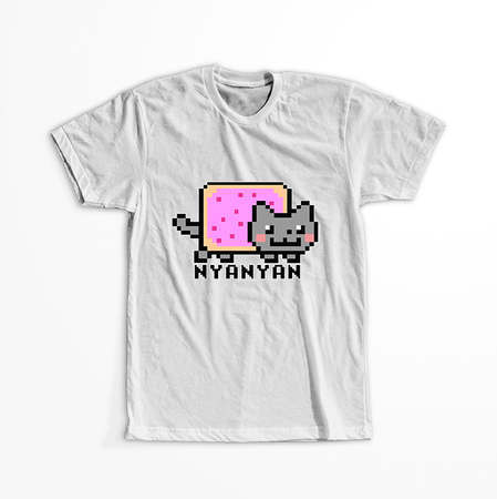 Koszulka Biała NyaNyan WYBIERZ KOLOR KOSZULKI I FASON