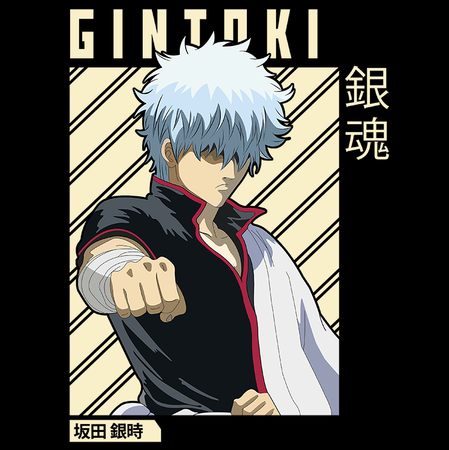 Koszulka Biała Gintama WYBIERZ KOLOR KOSZULKI I FASON