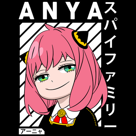 Koszulka Czarna Spy X Family - WYBIERZ KOLOR KOSZULKI I FASON