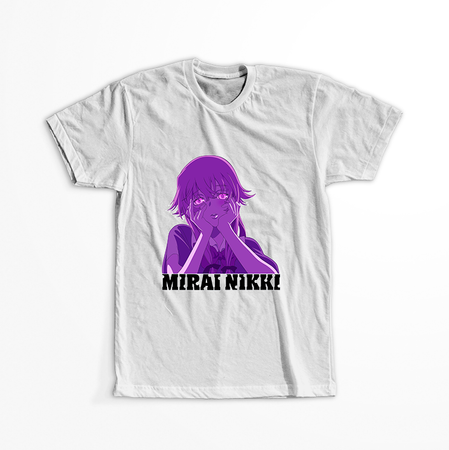 Koszulka Biała Mirai Nikki - WYBIERZ KOLOR KOSZULKI I FASON