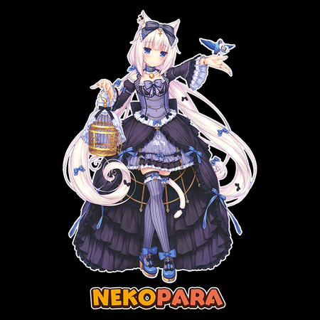 Koszulka Czarna Nekopara - WYBIERZ KOLOR KOSZULKI I FASON