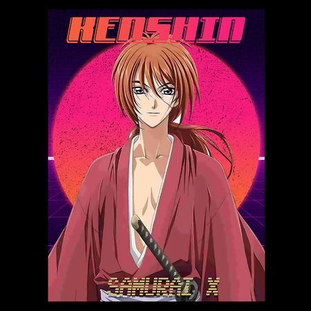 Koszulka Czarna Rurouni Kenshin WYBIERZ KOLOR KOSZULKI I FASON