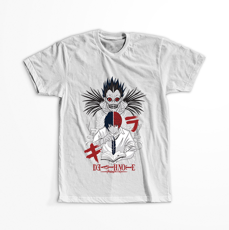 Koszulka Biała Death Note - WYBIERZ KOLOR KOSZULKI I FASON