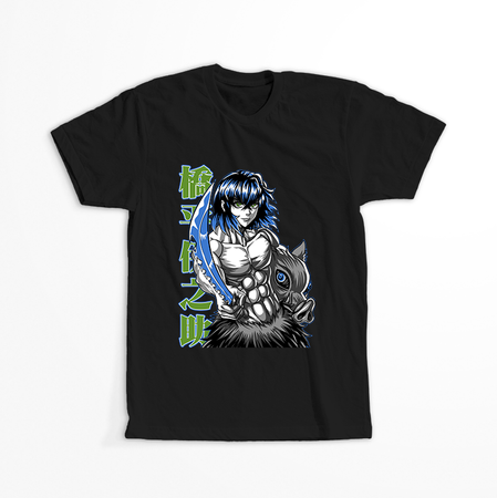 Koszulka Czarna Demon Slayer / Kimetsu no Yaiba / Miecz zabójcy demonów - WYBIERZ KOLOR KOSZULKI I FASON