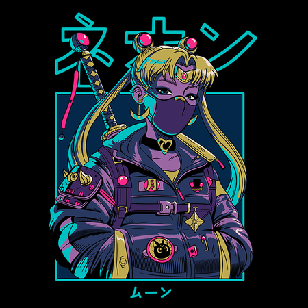 Koszulka Biała Sailor Moon WYBIERZ KOLOR KOSZULKI I FASON