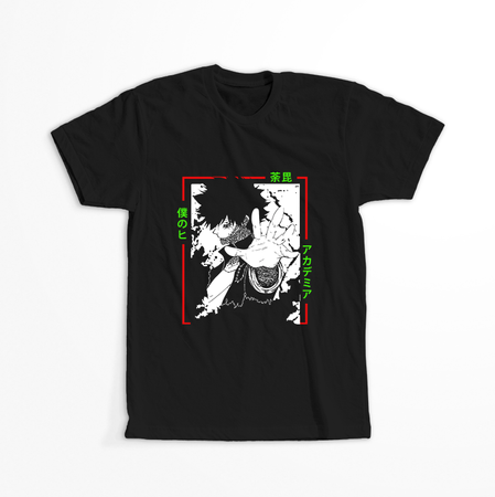 Koszulka Czarna My Hero Academia / Akademia bohaterów - WYBIERZ KOLOR KOSZULKI I FASON