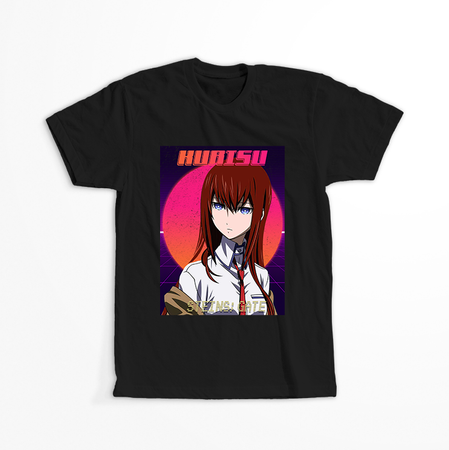 Koszulka Czarna - Steins;Gate - WYBIERZ KOLOR KOSZULKI I FASON