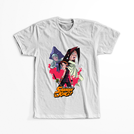 Koszulka Biała Shaman King WYBIERZ KOLOR KOSZULKI I FASON
