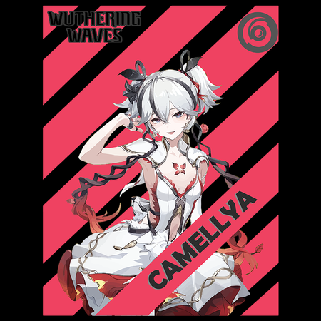 Koszulka Biała Wuthering Waves - WYBIERZ FASON I KOLOR KOSZULKI 