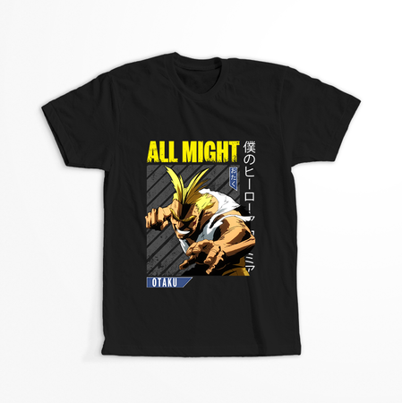 Koszulka Czarna My Hero Academia / Akademia bohaterów - WYBIERZ KOLOR KOSZULKI I FASON