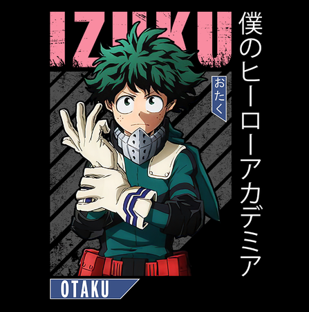 Koszulka Czarna My Hero Academia / Akademia bohaterów - WYBIERZ KOLOR KOSZULKI I FASON