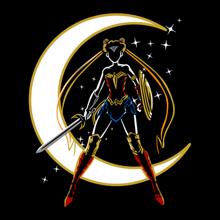 Koszulka Biała - Czarodziejka z księżyca / Sailor Moon - WYBIERZ KOLOR KOSZULKI I FASON