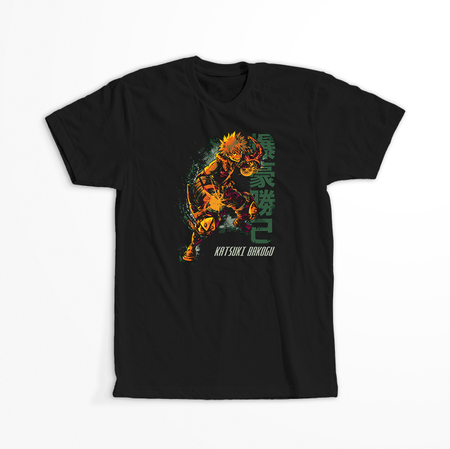 Koszulka Czarna My Hero Academia / Akademia bohaterów - WYBIERZ KOLOR KOSZULKI I FASON