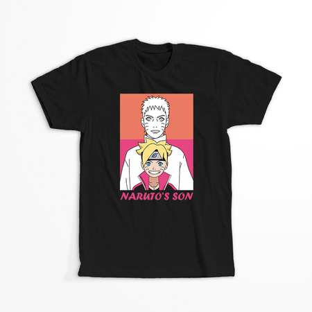 Koszulka Czarna Naruto / Boruto - WYBIERZ KOLOR KOSZULKI I FASON