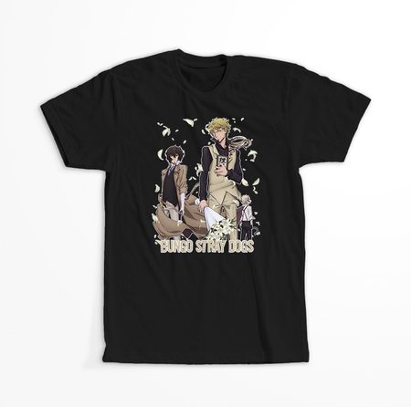 Koszulka Czarna - Bungou Stray Dogs - WYBIERZ KOLOR KOSZULKI I FASON